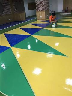 廣西國際商務職業技術學院創業園彩色環氧平塗